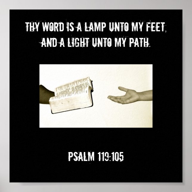 Poster Canvas Psalm 119:105 (Frente)