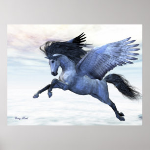 PÔSTER CANVAS SILVER PEGASUS
