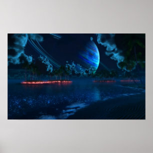 Pôster Canvas tropicas da noite de Thetis