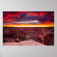 Canyon de Chelly, pôr do sol, Arizona