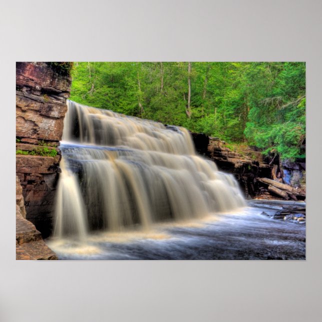 Poster Canyon Falls, Michigan. (Frente)