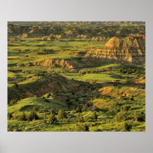 Pôster Canyon pintado após tempestade em Theodore Rooseve