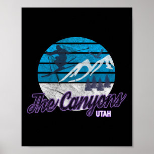 Poster Canyons Utah Usa Ski Resort Snowboard 1