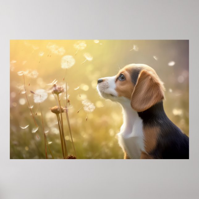 Poster Cão-Beagle Pet Animal Tranquilo Pacável (Frente)
