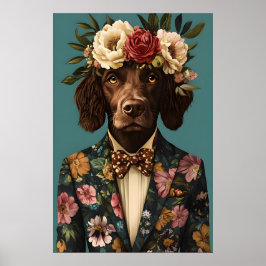 Poster Cão Boykin Spaniel Em Terno Cartaz, Boykin Spaniel