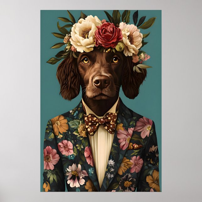 Poster Cão Boykin Spaniel Em Terno Cartaz, Boykin Spaniel (Frente)