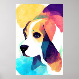 Poster Cão Cachorro Cachorro Natureza Selvagem Pintura An