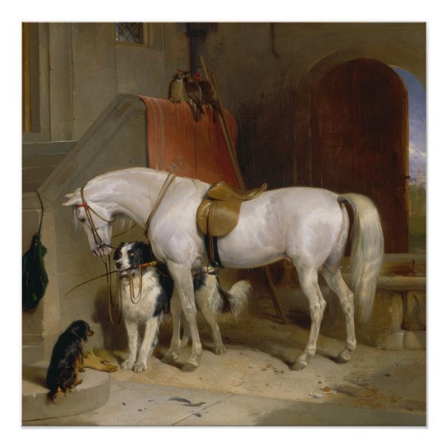 Pôster Cão-cavalo Favoritos pintura arte Landseer (Frente)