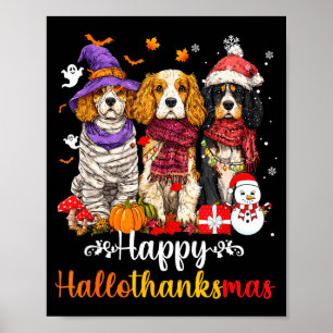Poster Cão cocker spaniel masculino natal halloween