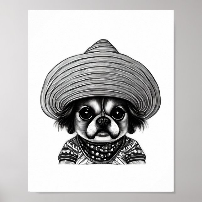 Poster cão com a cor original (Frente)