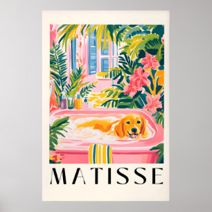 Poster Cão de Água Retriever na Banheira Arte Impressa Ma