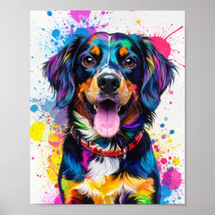 Poster Cão de arte pop