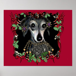 Pôster Cão de Dachshound Weiner