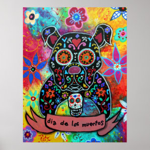 Pôster Cão de Diâmetro de los Muertos Buldogue