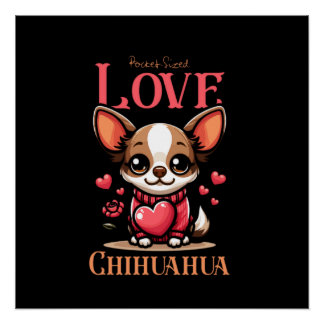 Pôster cão de estimação chihuahua