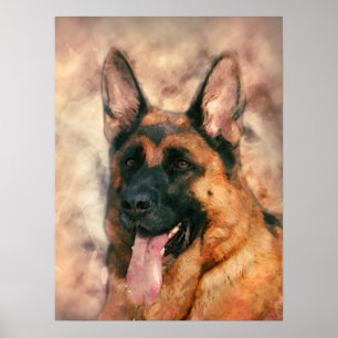 Pôster Cão de german shepherd - GSD