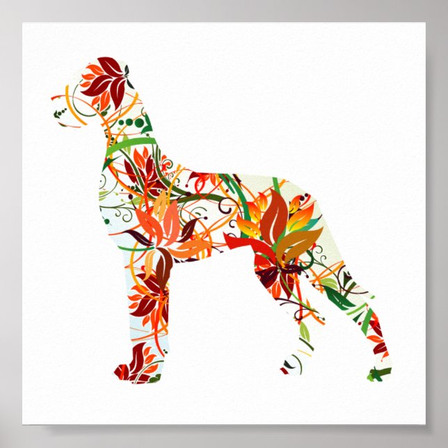 Pôster Cão de grande porte de outono (Frente)