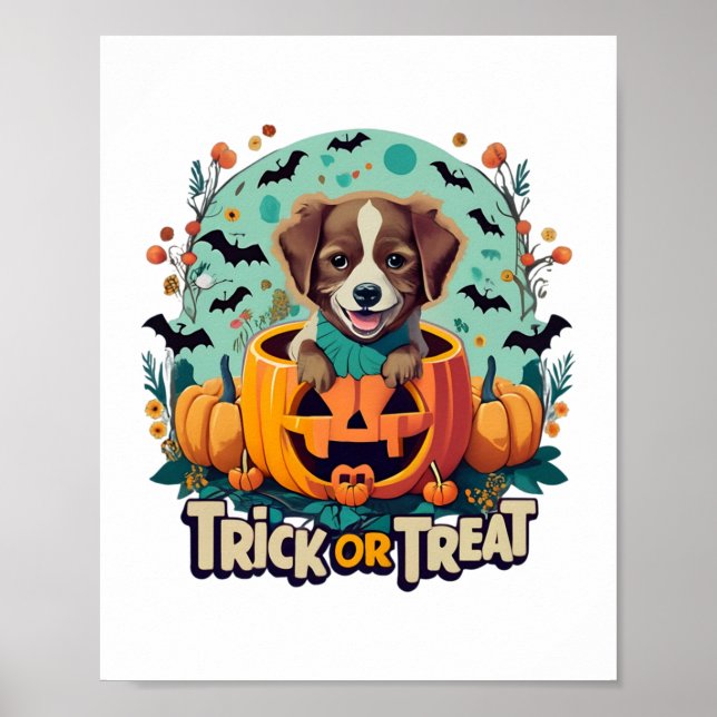 Poster Cão de Halloween 1 (Frente)