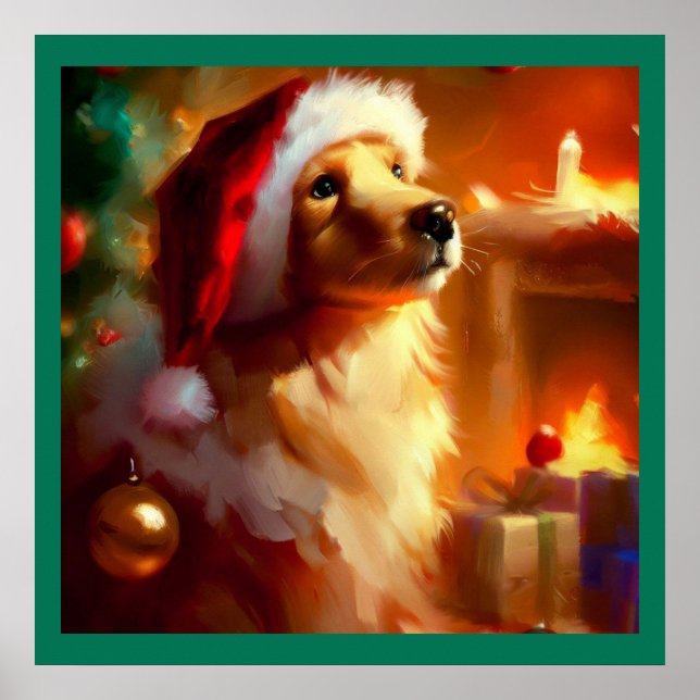 Poster Cão de Natal 1 (Frente)