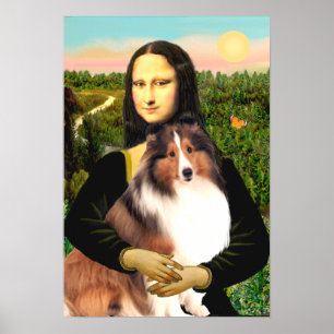 Pôster Cão de Pastoreio de Shetland 7b - Mona Lisa