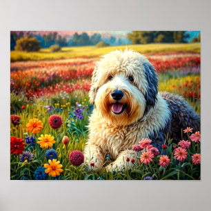 Poster Cão de Pastoreio Inglês Antigo