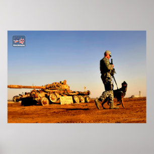 POSTER CÃO DE TRABALHO MILITAR DOS EUA