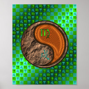 Poster Cão de Virgem e Madeira