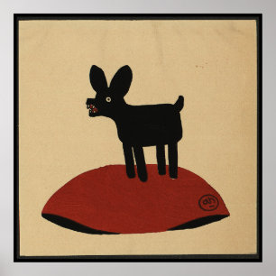 Pôster Cão de vista engraçado impar - ilustração de l