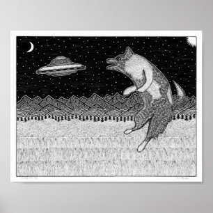 Pôster Cão do disco de vôo