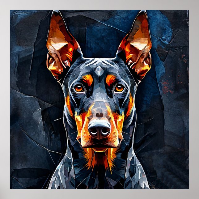 Poster cão doberman (Frente)