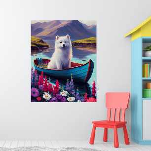Poster Cão Esquimó Americano no Remo: Uma Aventura Cênica
