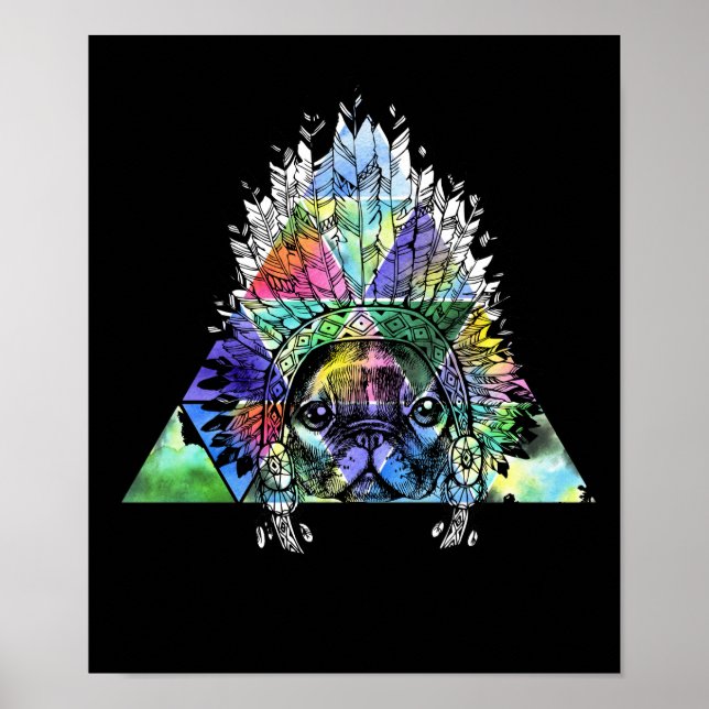 Pôster Cão hipster (Frente)