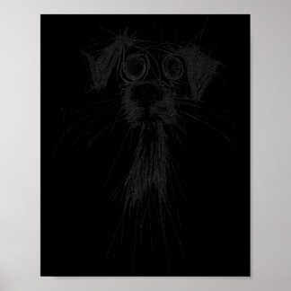 Poster Cão Lover Abstrato Scribble Art Cubo Puppy Puppy P