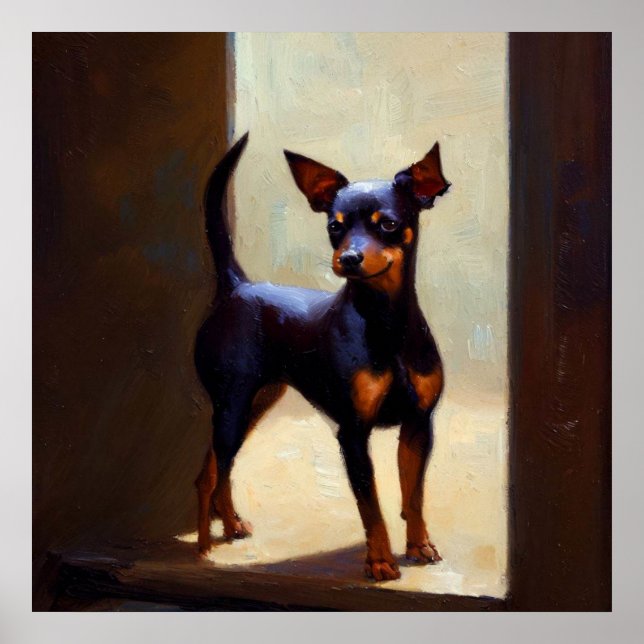 Poster Cão-Pinscher Miniatura (Frente)