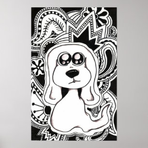 Pôster Cão psicadélico