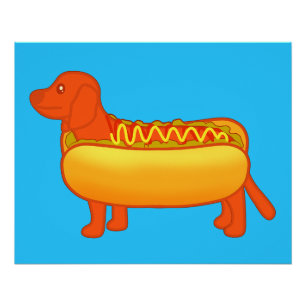 Pôster Cão Quente Adorável Dachshund