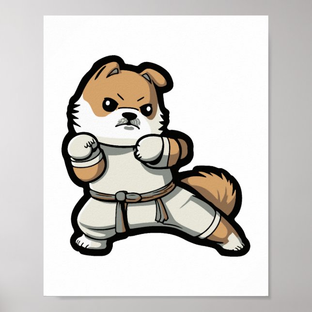 Poster cão sabe karate (Frente)