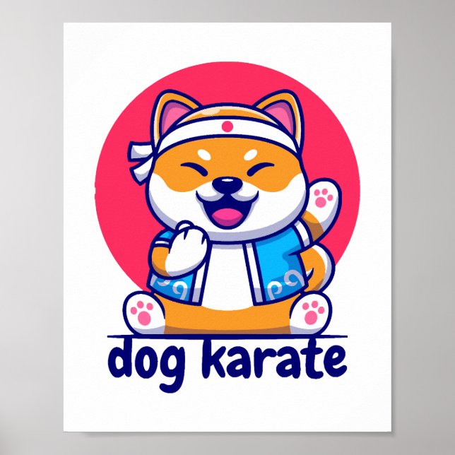 Poster cão sabe karate (Frente)