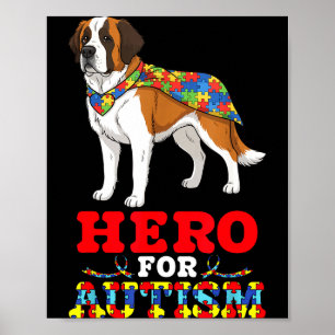 Poster Cão São Bernardo Herói Pela Aceitação da Conscient