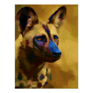 Pôster Cão selvagem africano