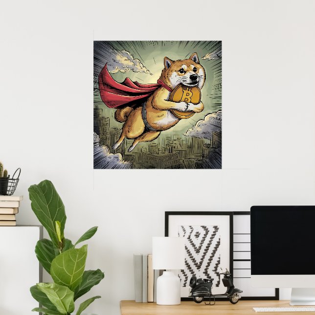Poster Cão Shiba Inu (Escritório em casa)
