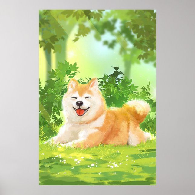 Poster Cão Shiba Inu (Frente)