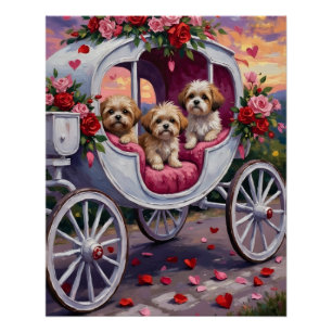 Pôster Cão Shih Tzu Dia dos Namorados