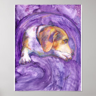 Poster Cão Sparky: O filhote de cachorro pensativo