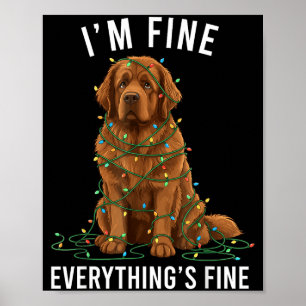 Poster Cão Terra Nova Natal Estou Bem Tudo Está Bem 