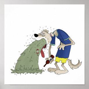 Pôster Cão Vomiting