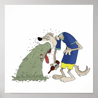 Pôster Cão vômito