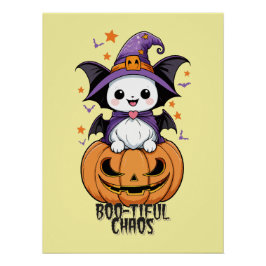 Pôster Caos Bonitos | Morcegos, Chapéus e Abóboras