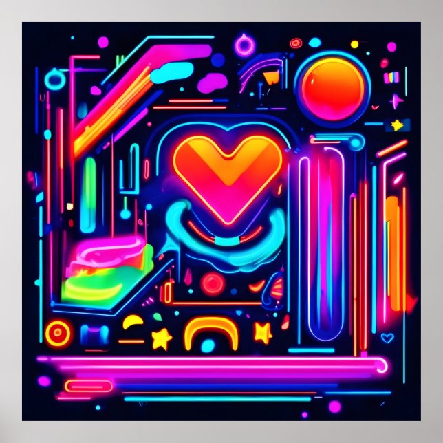 Poster Caos do Coração de Neon (Frente)