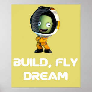 Poster caos dos sonhos de voo Programa espacial Kerbal